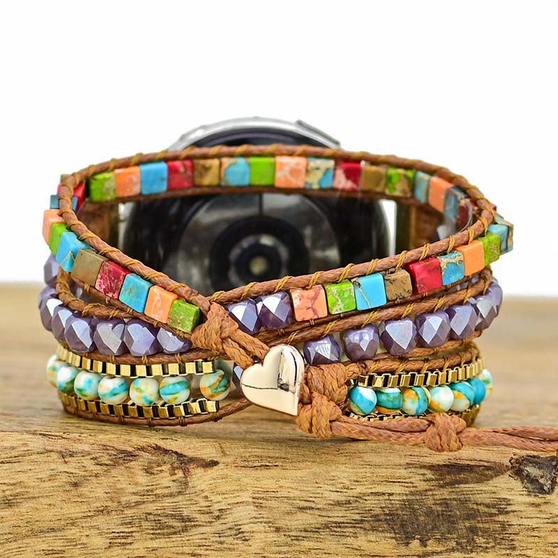 Shooushan Perle en pierre montre avec bracelet