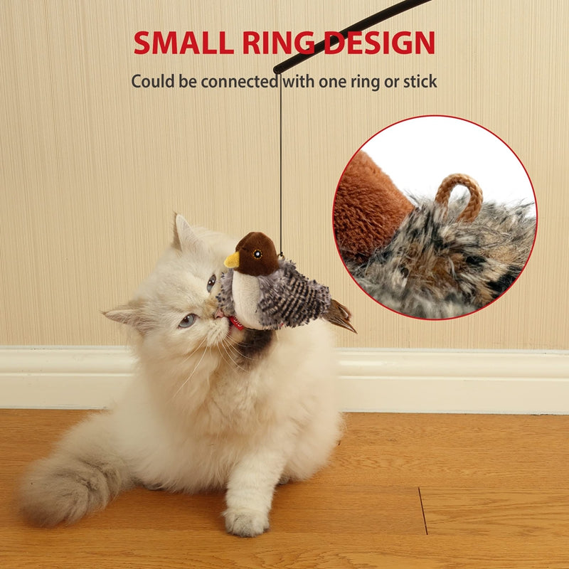 Jouets interactifs pour chats Simulation électrique en peluche d'oiseaux Chats animaux Jouets de location avec Fe