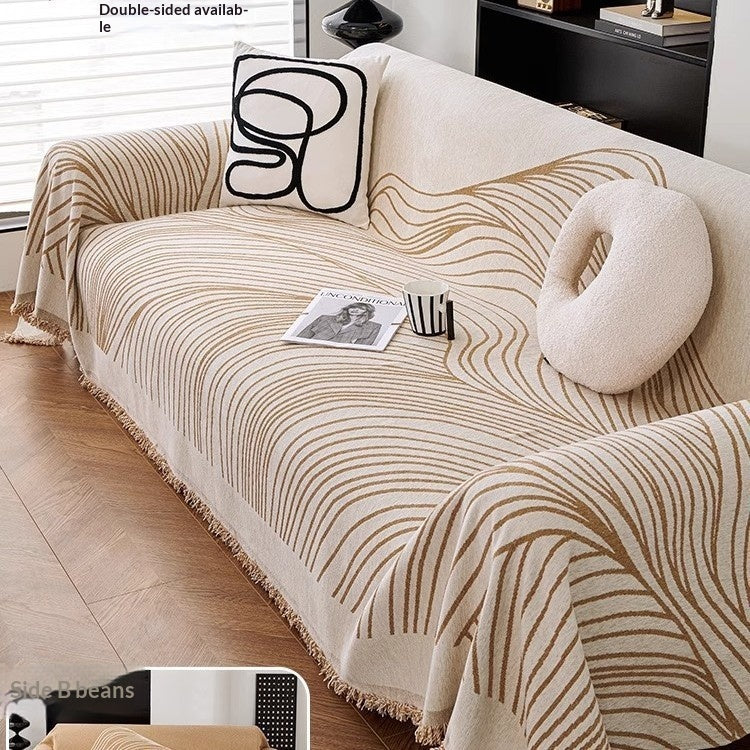 Couverture de canapé anti-chat avec lignes épuréesuniversal pour toutes les saisons comprend un canapé Cush