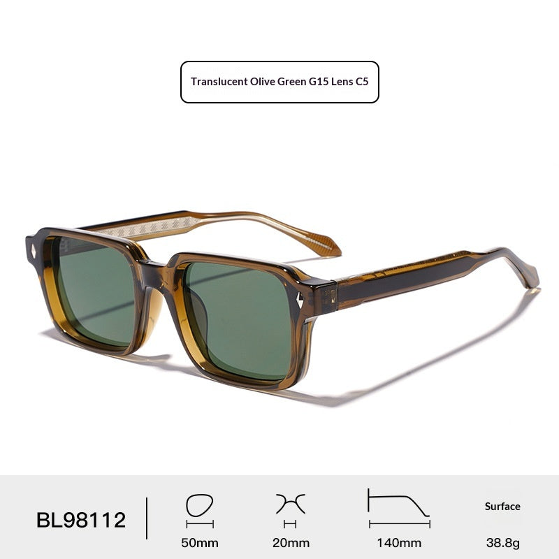 UV400 Protection UV Lunettes de soleil à acétate d'imitation