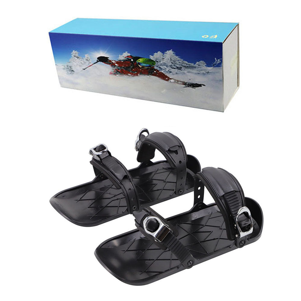 Mini Ski Skates Portable Short Skiboard Chaussures réglables pour neige