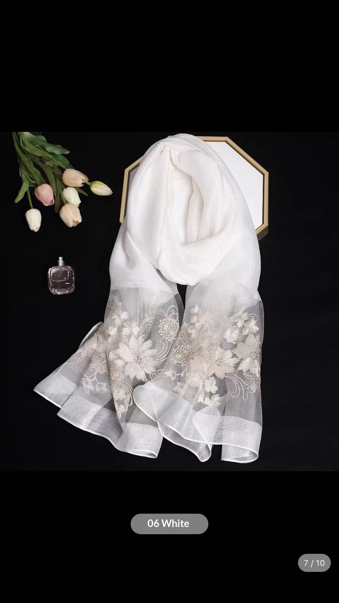 Soie et laine Cheongsam Châle longue écharpe