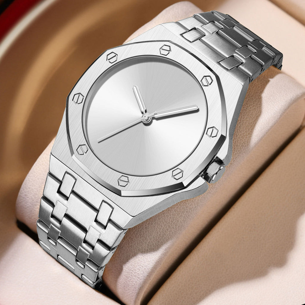 Simple Smooth-surface Octagonal Waterproof Quartz Mens Watch