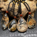 Collier pendentif en cristal transparent en sweater complet