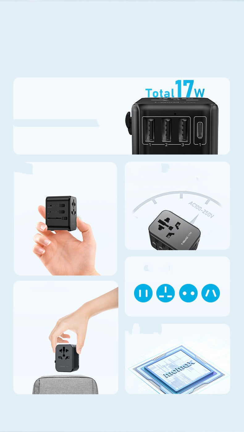 Adaptateur universel Chargeur de socket mondial
