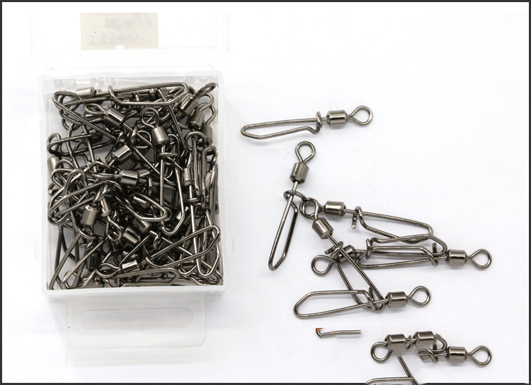 50PCS Snap Swivels Roulement à billes avec swivels de cocklock