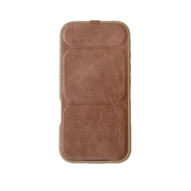 Solid Color Flip Cover Stand Anti-Drop Phone Case