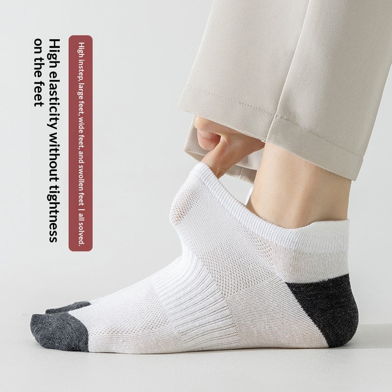 Chaussettes en coton pur court d'été pour adolescents
