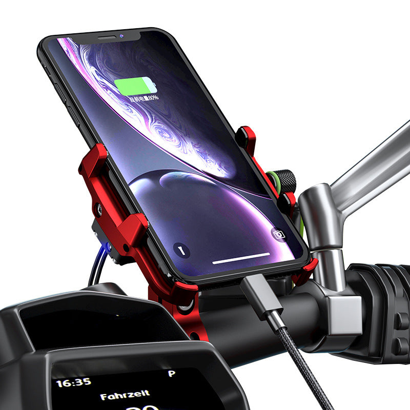 Porte-téléphone mobile en alliage d'aluminium de moto