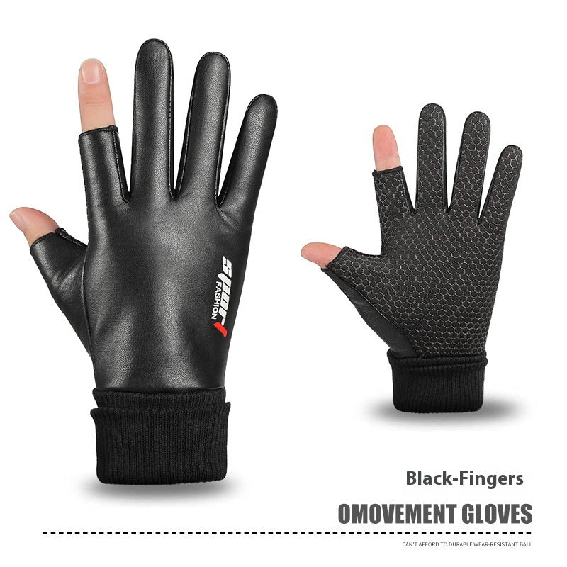 Gants en cuir imperméables et antidérapants pour hommes