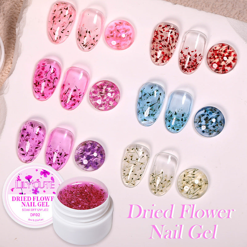Gel de fleur séché aux ongles