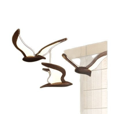 Lustre en bois massif Design créatif White Ash luminaire