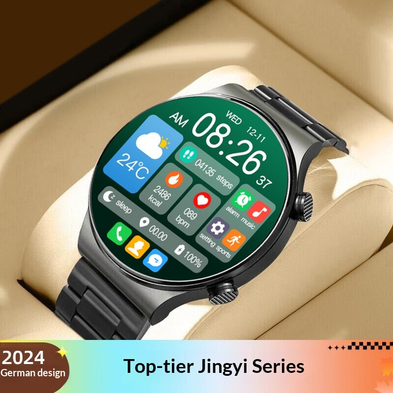 Smart Sports Watch avec Bluetooth appelant la fréquence cardiaque et surveillance du glucose du sanga multifu