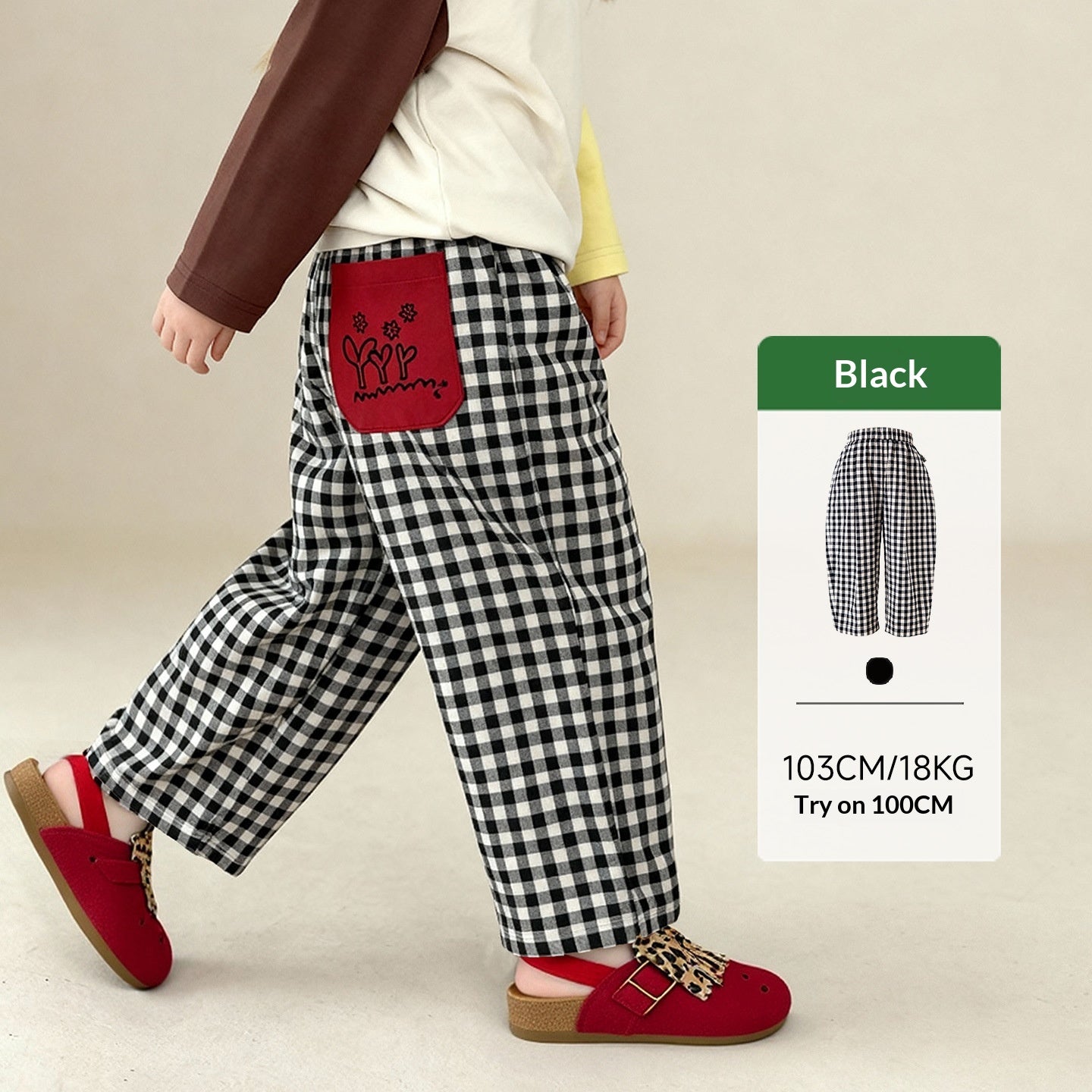 Printemps Arrivée Enfants Pantalons en Plaid Casual Style frais et relaxant