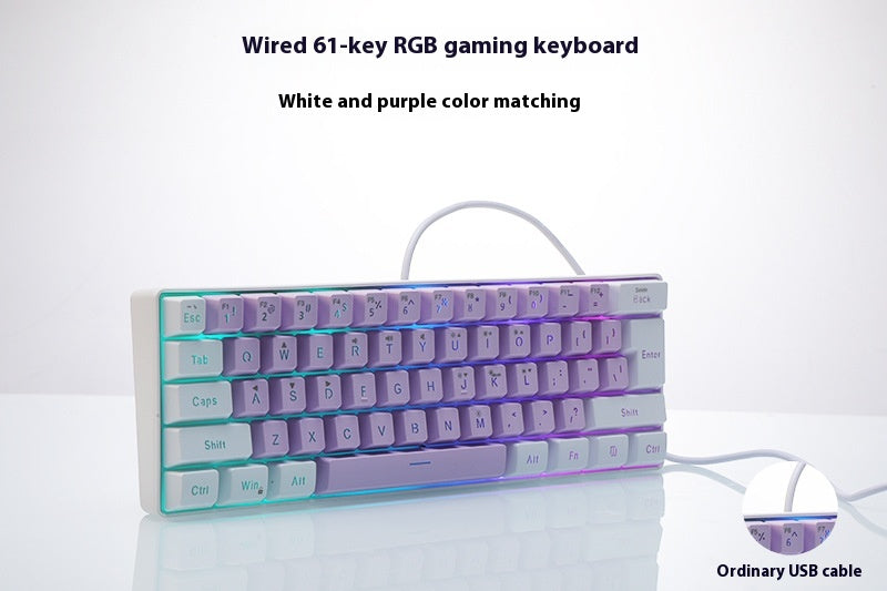 Clavier sans fil Bluetooth 61 Clé mécanique d'ordinateur