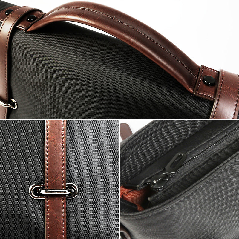 Sac d'épaule portable en toile casual pour hommes