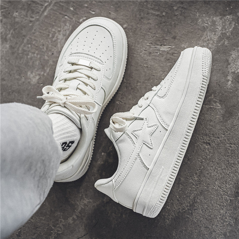 Sneakers casual blanc épais pour les hommes