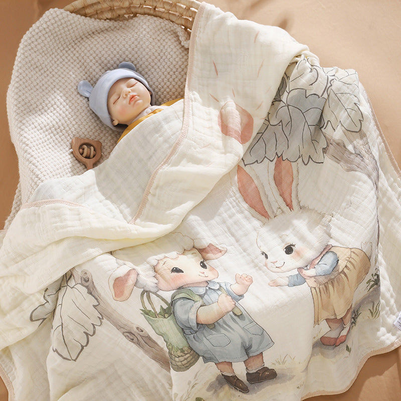 Couverture pour bébé en coton cartoon d'une pièce