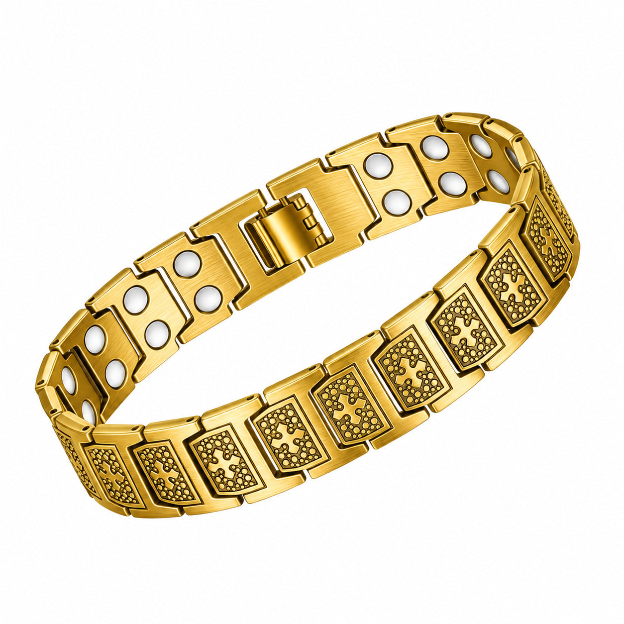 Bracelet amovible magnétique double rangée pour les hommes