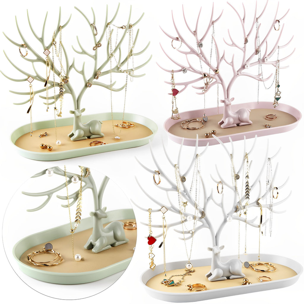 Bijoux d'affichage Deer Bijoux porte-oreilles Collier Bijoux d'affichage Collier Jewelr cristal main