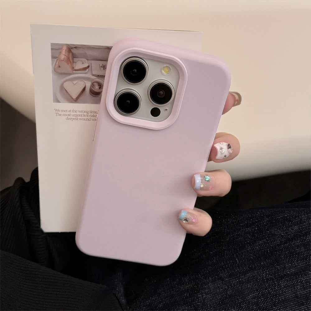 Pure couleur simple boîtier de téléphone en silicone avancé