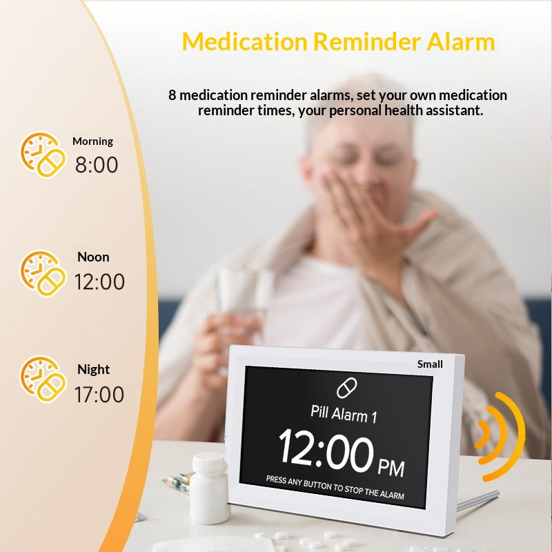 7 pouces calendrier électronique numérique réveil avec rappel de médicaments pour les aînés