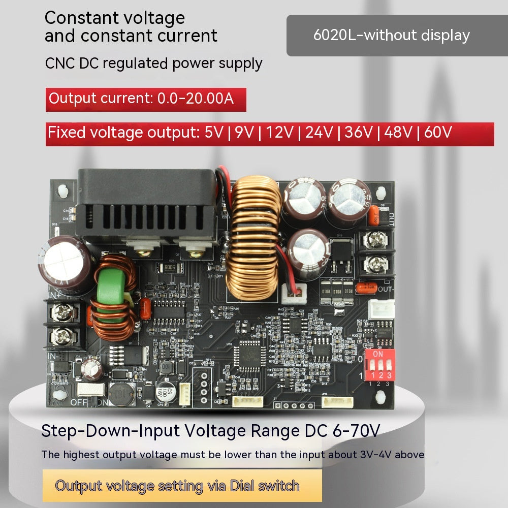 Haute puissance réglable Step-down DC 60V20A WIFI Remote App Communication Interrupting Power Su