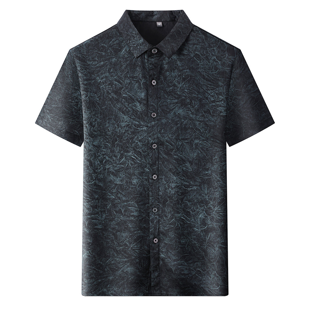 Haut de chemise imprimé manches courtes pour hommes