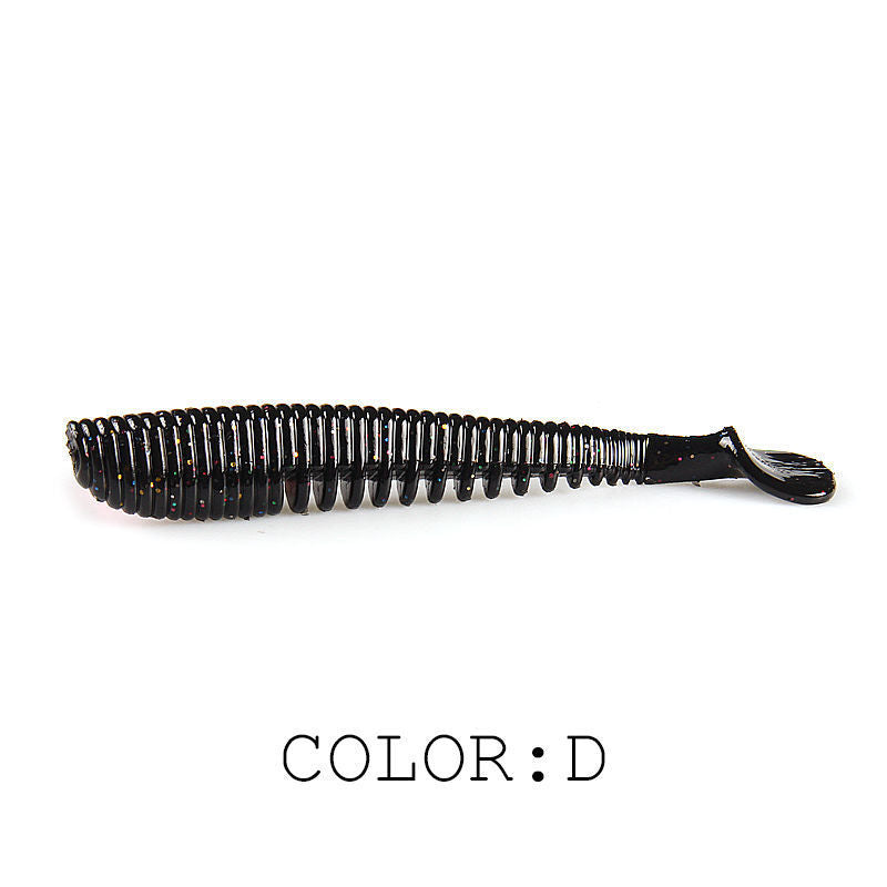 Lure d'eau douce Soft Bait T Tail Crochet de plomb