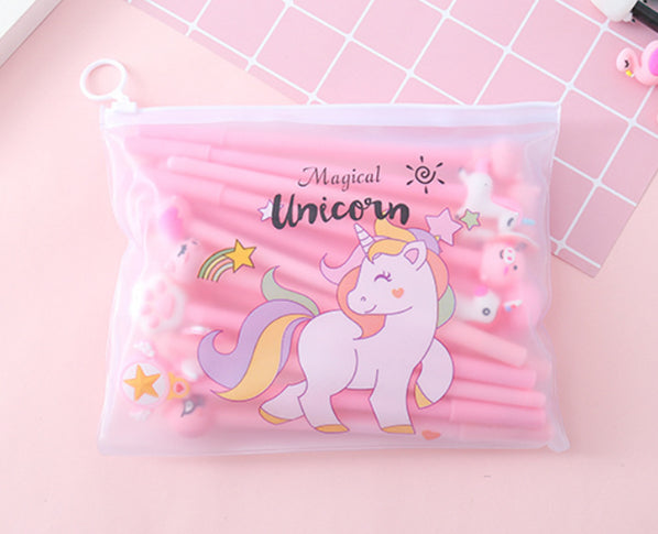 20 Cute Caricature 0.5 Stylos Noir Neutre avec boîtier en stylo