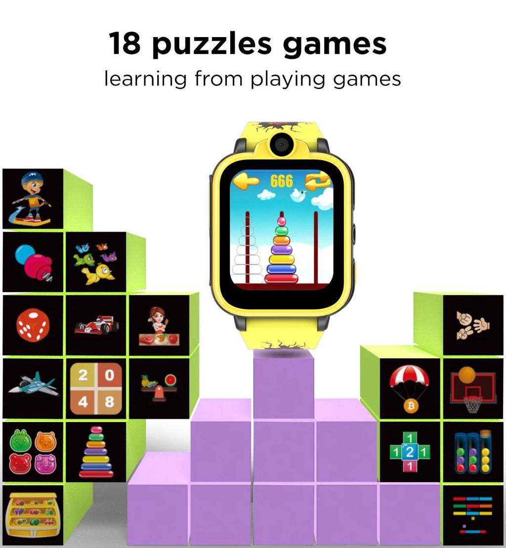 Multifonctionnel écran tactile pour enfants Positionnement Jeu Smart Watch