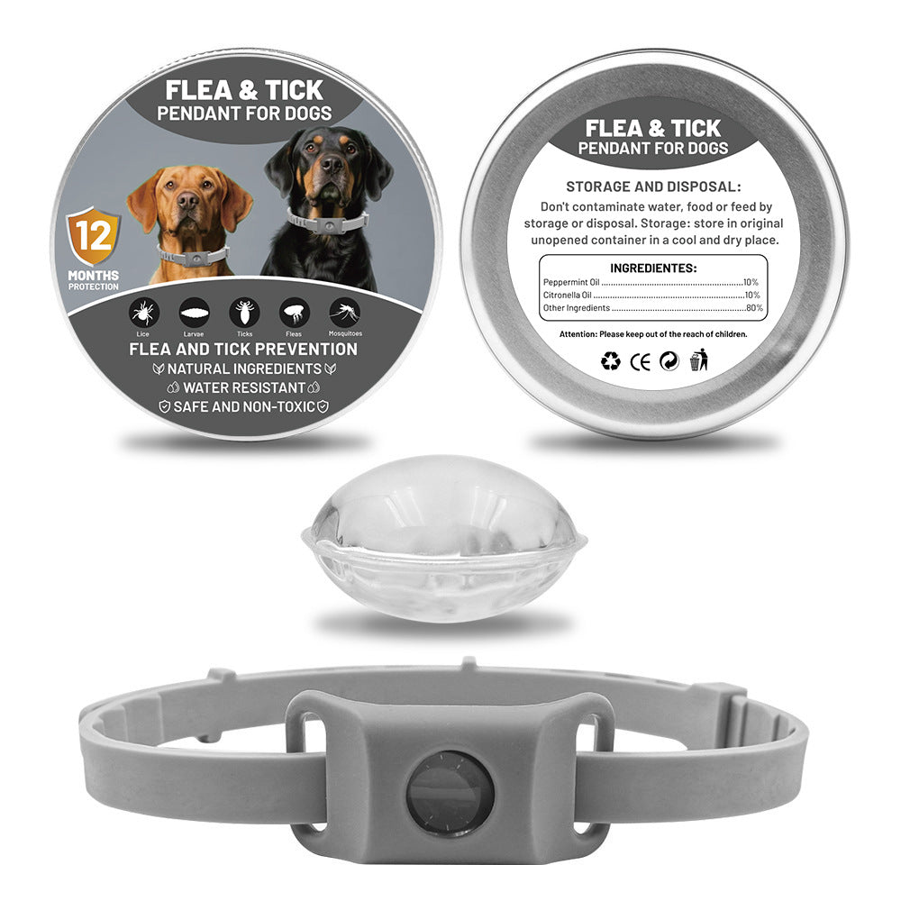 Suit de la capsule de collier de bouton d'insectifuge pour animaux de compagnie