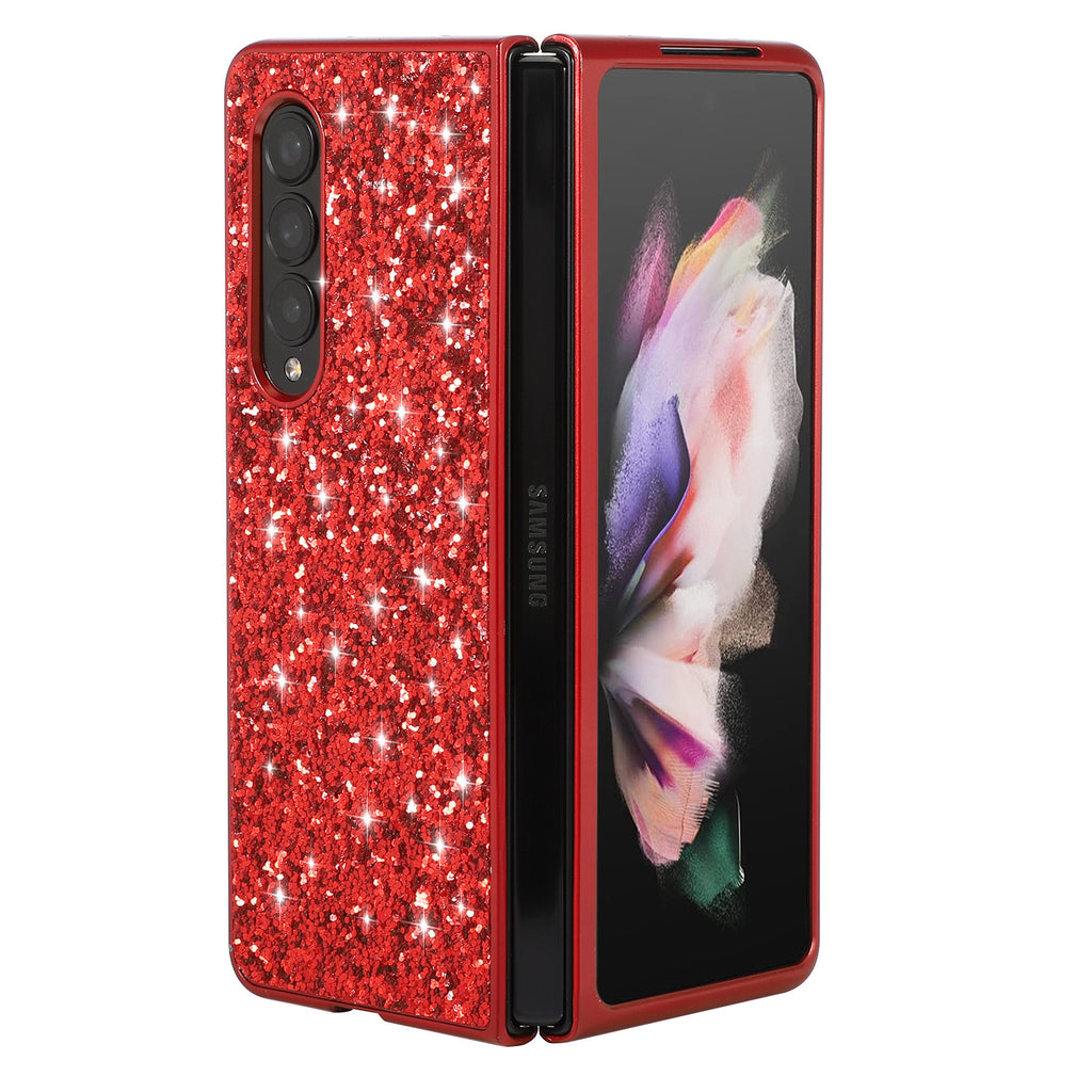 Électroplaquage de paillettes en poudre mijotant pliant shell phone Case