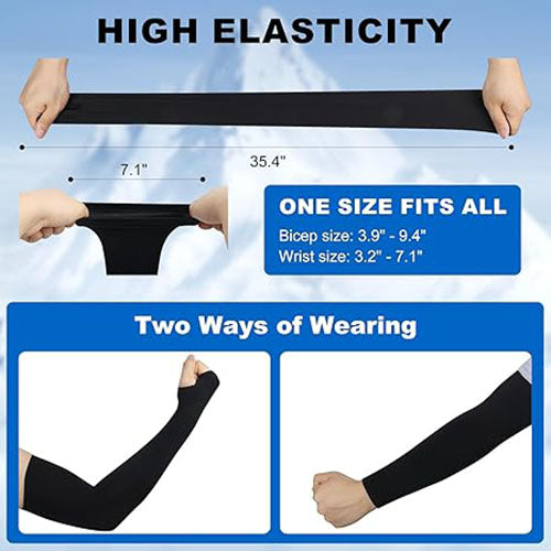 Unisex Cooling Ice Silk Sun Sleeves - Protection UV Bras mince Gardes pour le cyclisme extérieur