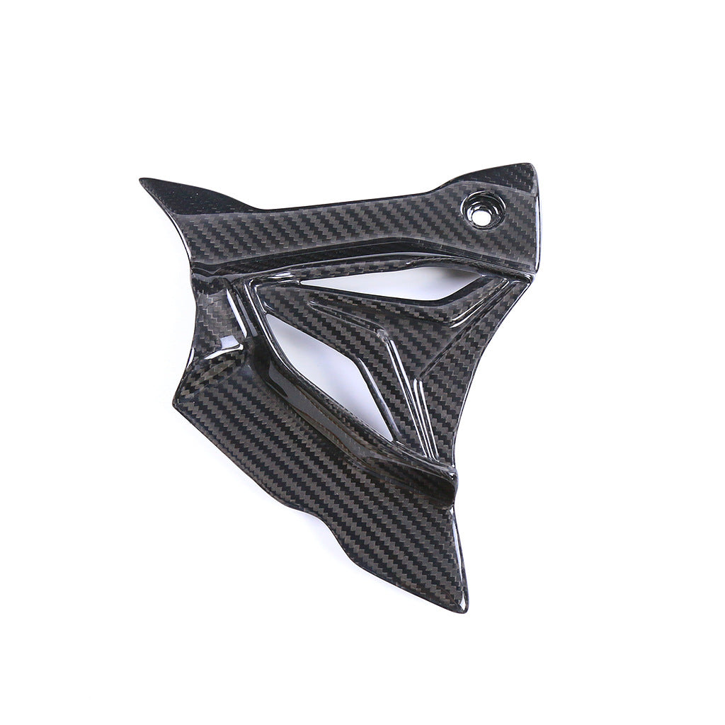 Couverture d'engrenage en fibre de carbone modifiée de moto Accessoires Shell Carbon naturel