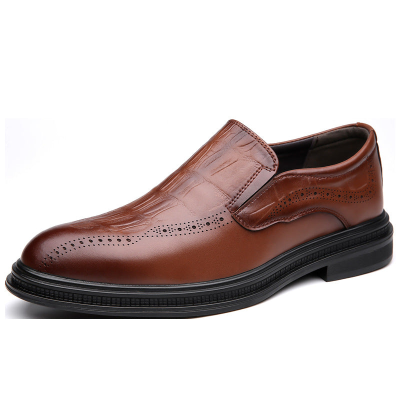 Hommes Casual style britannique Pointed Chaussures en cuir