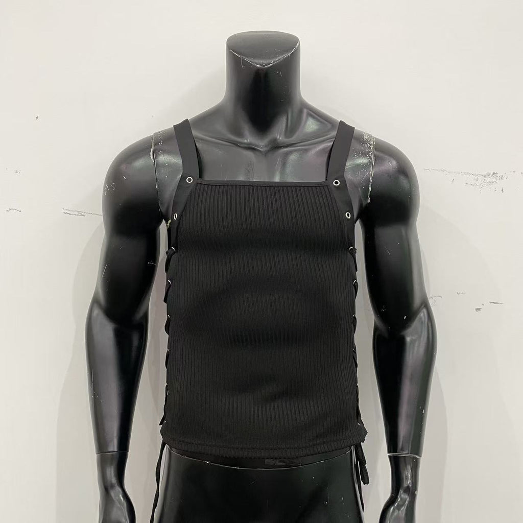 Hommes Strappy Breathable Hollow-Out Veste
