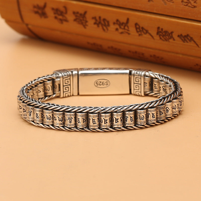 Bracelet mantra tissé à la main pour hommes