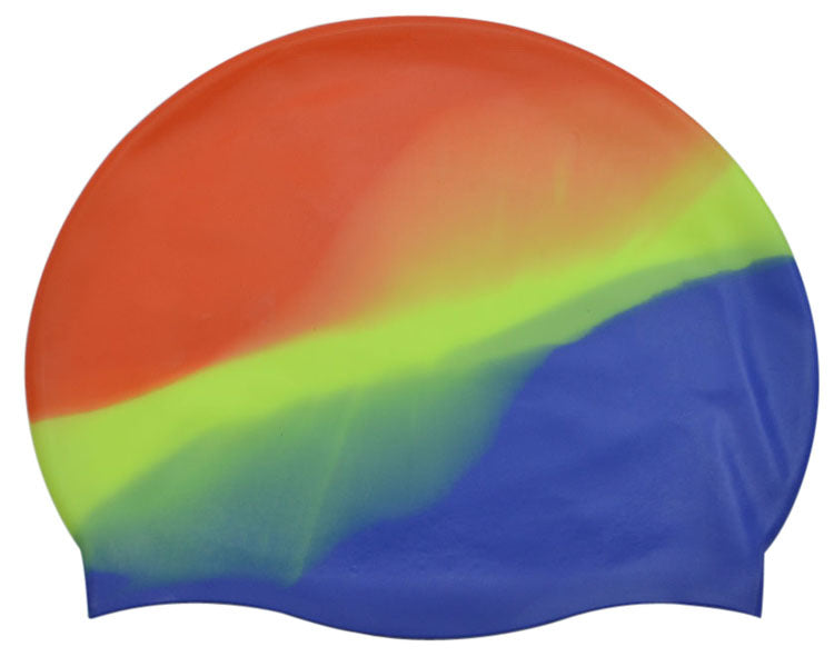 Silicone Cap de natation Gradient Blocage de couleur Imperméable Impression