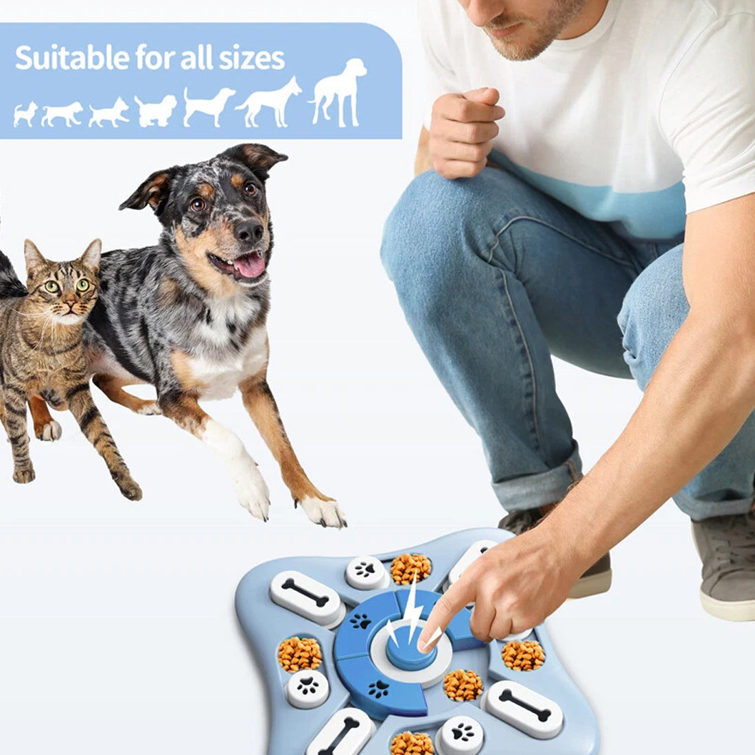 Dog Interactive Puzzle IQ Toys Treat Food Puzzle Game for Mental Stimulation of Dogs UK