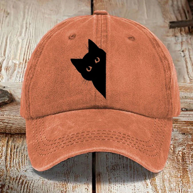 Chapeau imprimé en coton lavé Style distrait Hommes Vintage