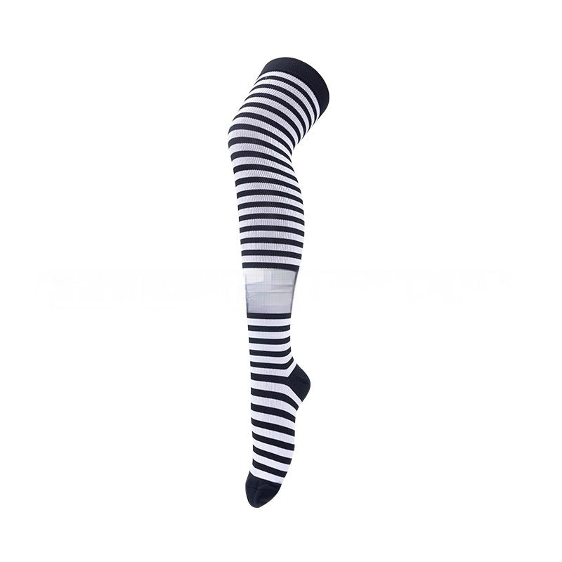 Chaussettes de sport élastique de plein air à vélo longue compression