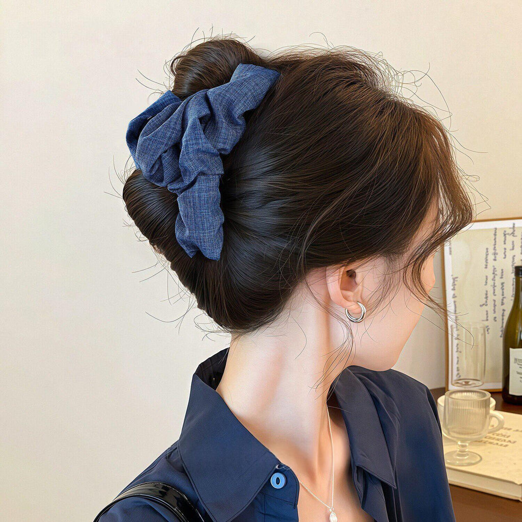 Denim tissu nuage cheveux clip pour les femmes