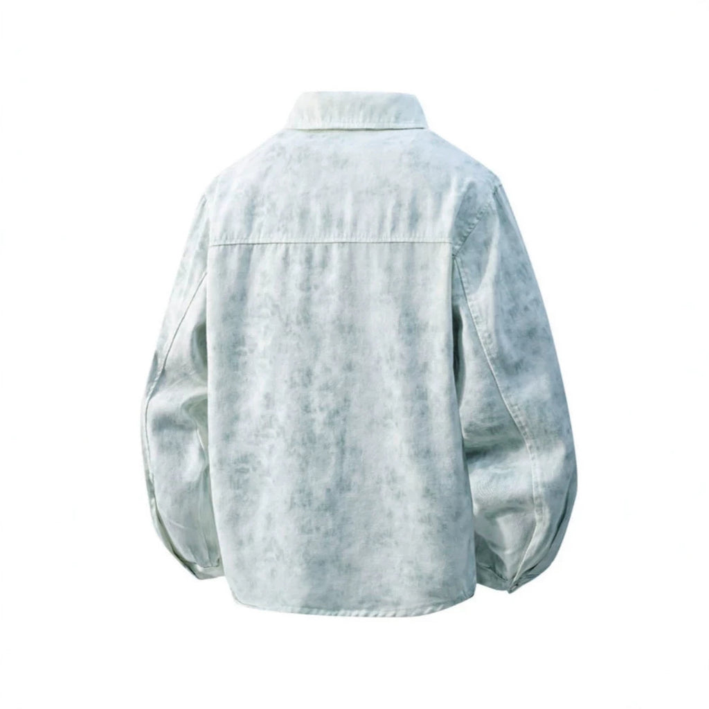 Tie-dye Veste Denim Hommes Top Outerwear