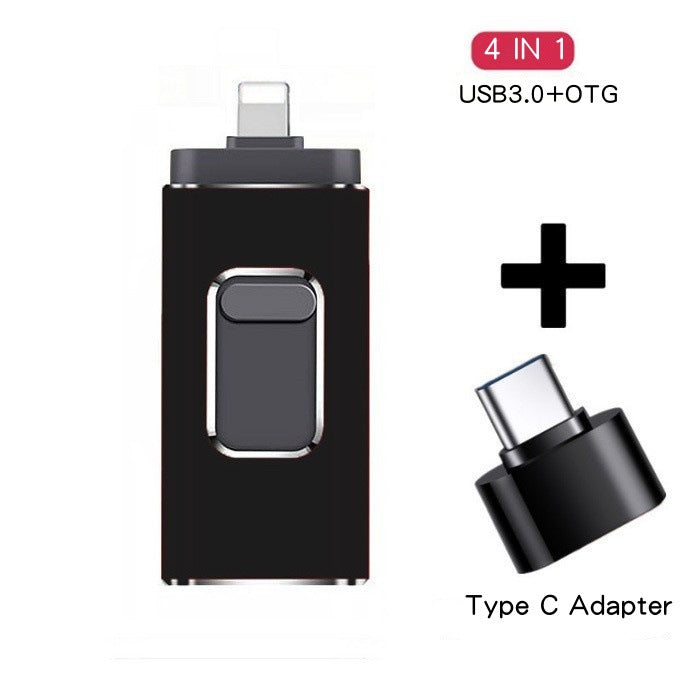 Multifonctionnel téléphone mobile U-disque adapté pour téléphone mobile quatre-en-un métal