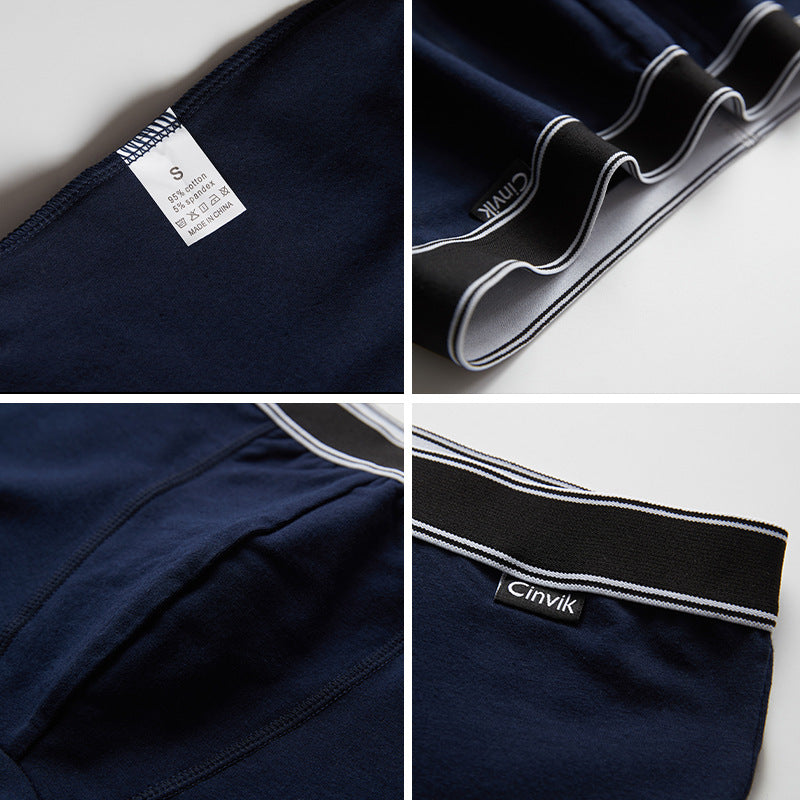 Sous-vêtements pour hommes en coton taille moyenne