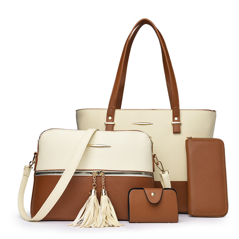 Pitching Color-Block Tassel Fashionable Sac à Grande Capacité