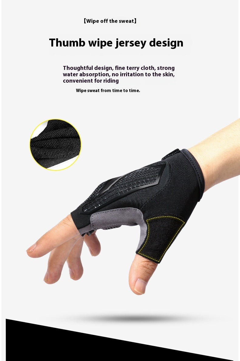 Gants de fitness de vélo de sport résistant aux chocs en silicone liquide d'équitation