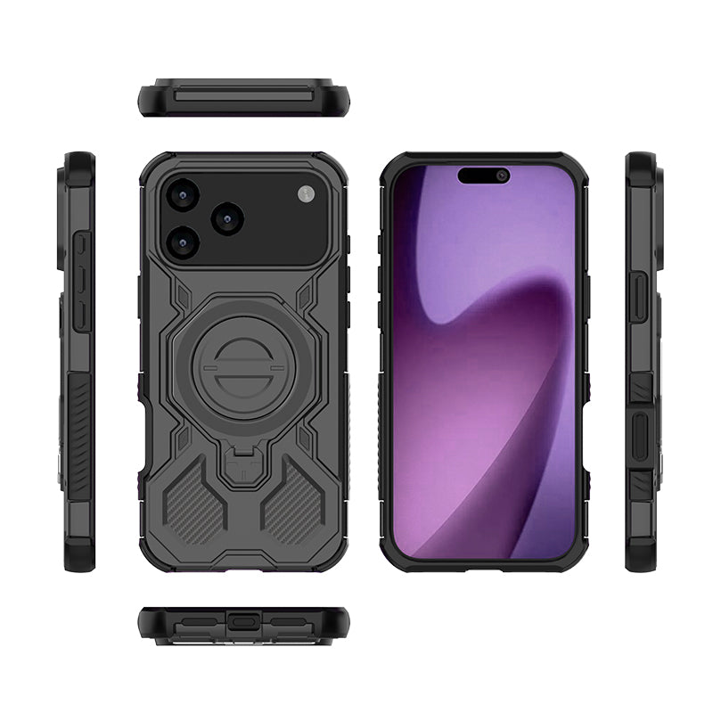 Pour I Téléphone 17 Pro Couverture de téléphone Shockproof Kickstand robuste magnétique