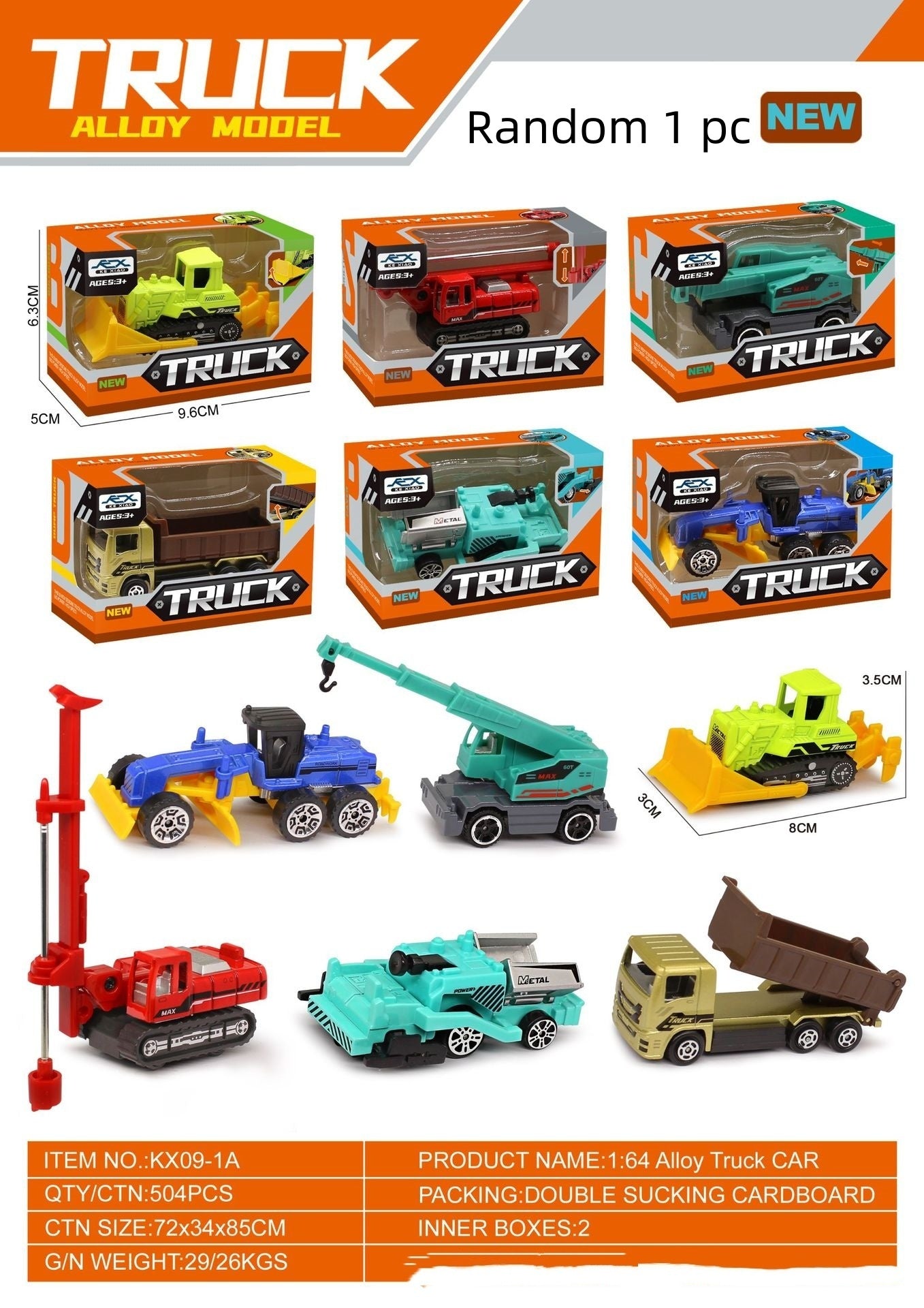 Modèle de véhicule d'ingénierie d'alliage de simulation Gliding Toy Car